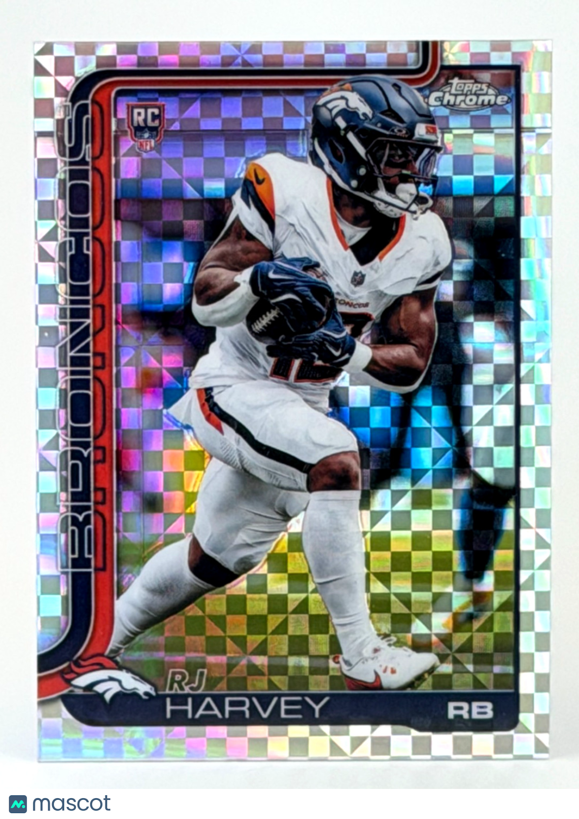 🏈 2025 Topps Chrome Football #330 R.J. Harvey RC Rookie - X-FRACTOR