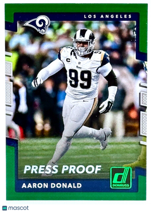 2017 Donruss Press Proof Green #70 Aaron Donald - Rams