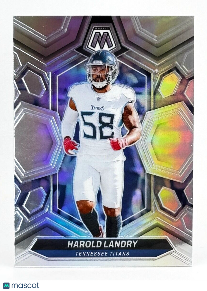 2024 Panini Mosaic #216 Prizm Refractor - Harold Landry - Titans