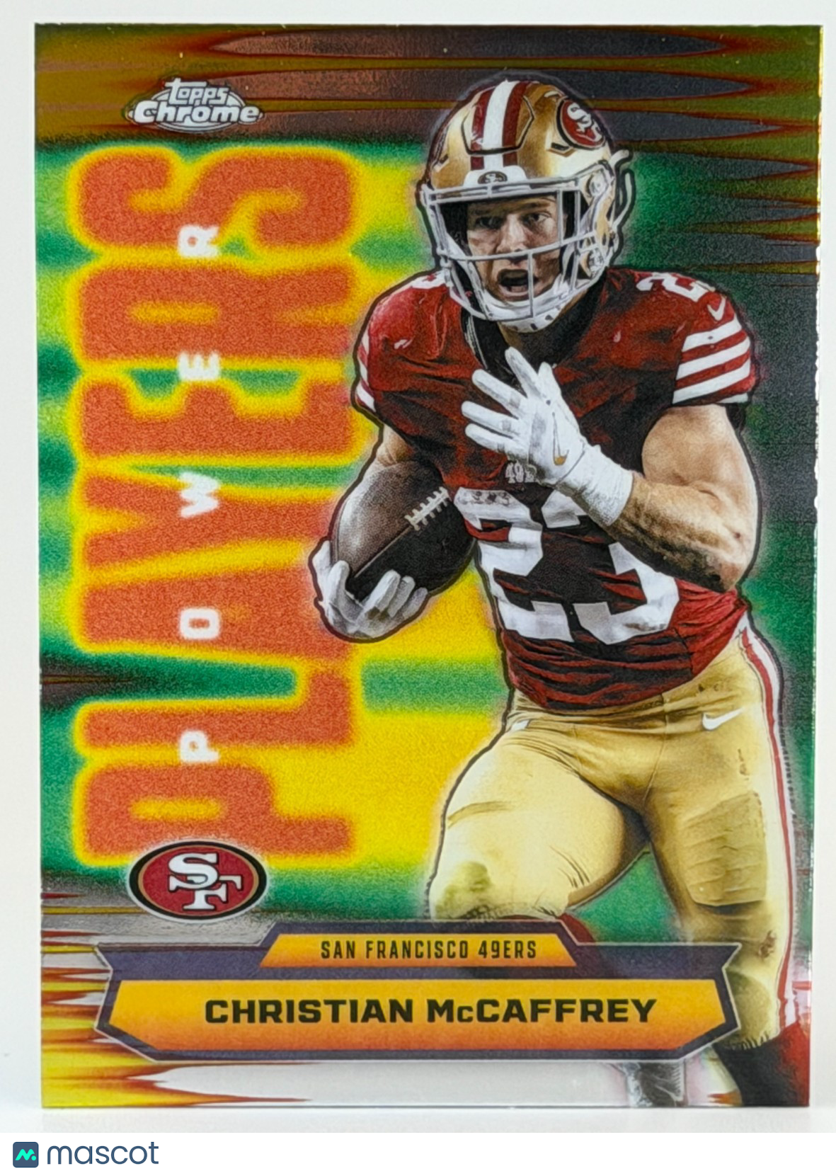 2025 Topps Chrome Football #PP-15 Power Players Insert - Christian McCaffrey