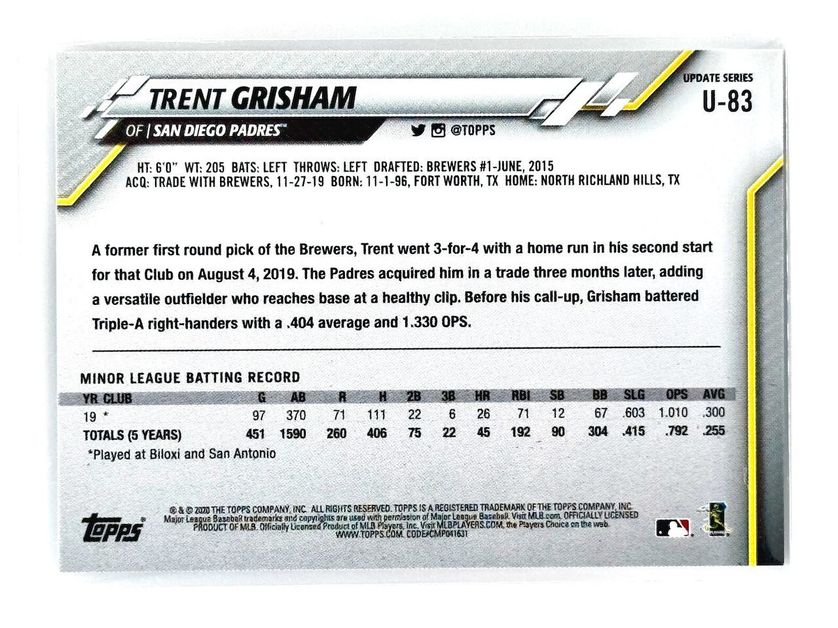 2020 TOPPS UPDATE SERIES SP PHOTO VARIATION PRESS CONF #U-83 TRENT GRISHAM (RC)