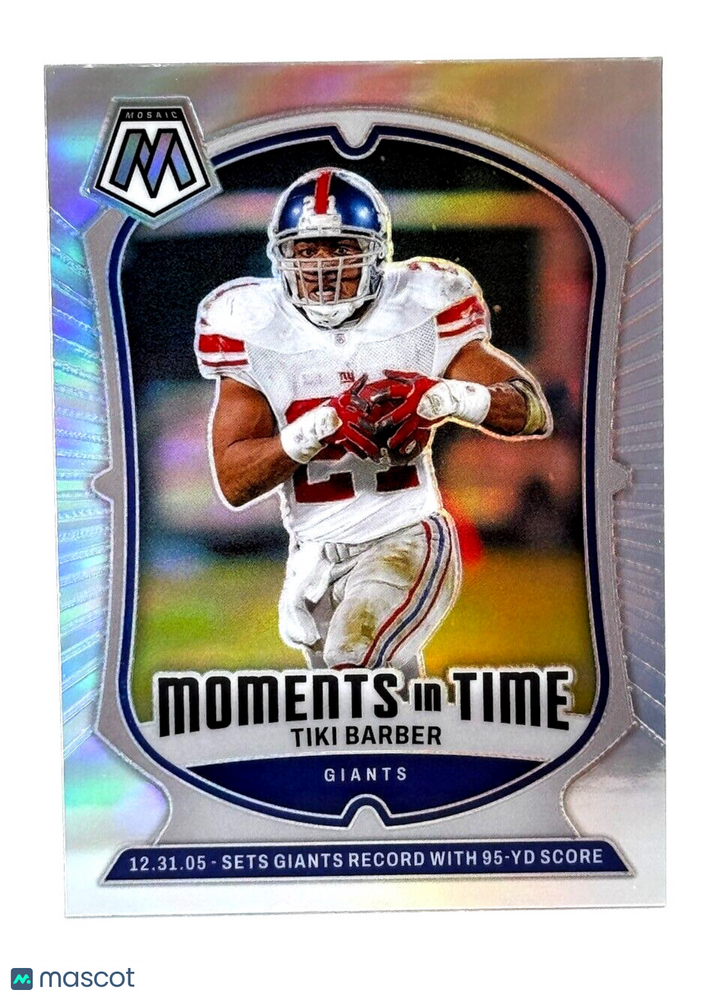 2024 Panini Mosaic MOMENTS IN TIME PRIZM REFRACTOR - Tiki Barber - Giants