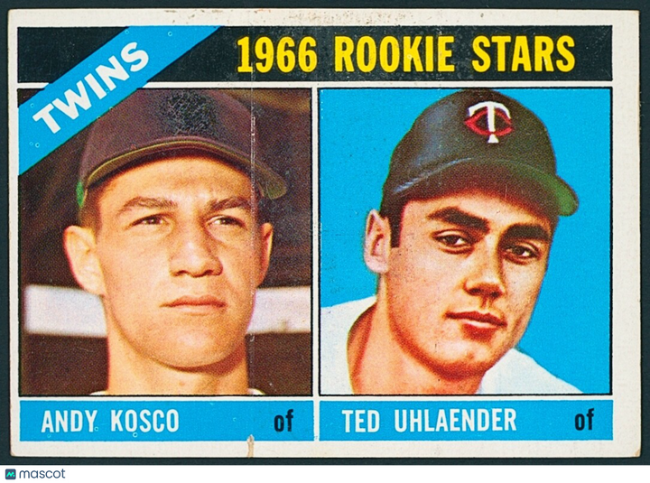 ⚾️ 1966 Topps - 1966 Rookie Stars Andy Kosco, Ted Uhlaender #264 (RC) GD