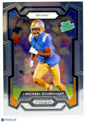🏈 2024 Panini Prizm Draft Picks #195 Rated Rookie - J MIchael Sturdivant - UCLA