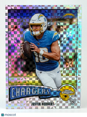 🏈 2025 Topps Chrome Football #1975-18 Justin Herbert - 1975 Retro X-FRACTOR