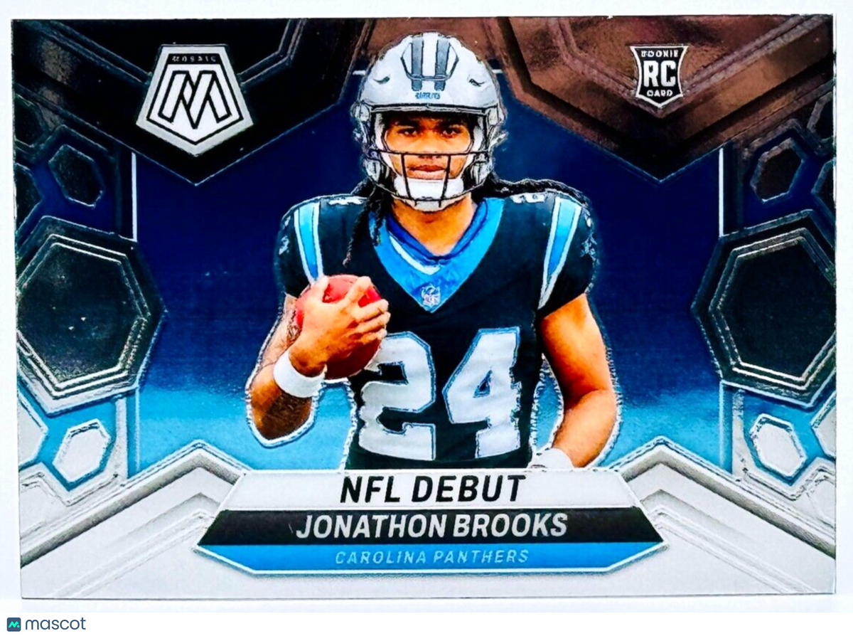 🏈 2024 Panini Mosaic #276 (RC) Rookie NFL DEBUT - Jonathan Brooks - Panthers 🏈