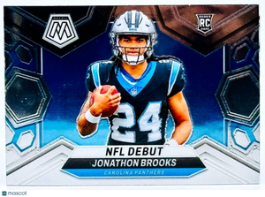 🏈 2024 Panini Mosaic #276 (RC) Rookie NFL DEBUT - Jonathan Brooks - Panthers 🏈
