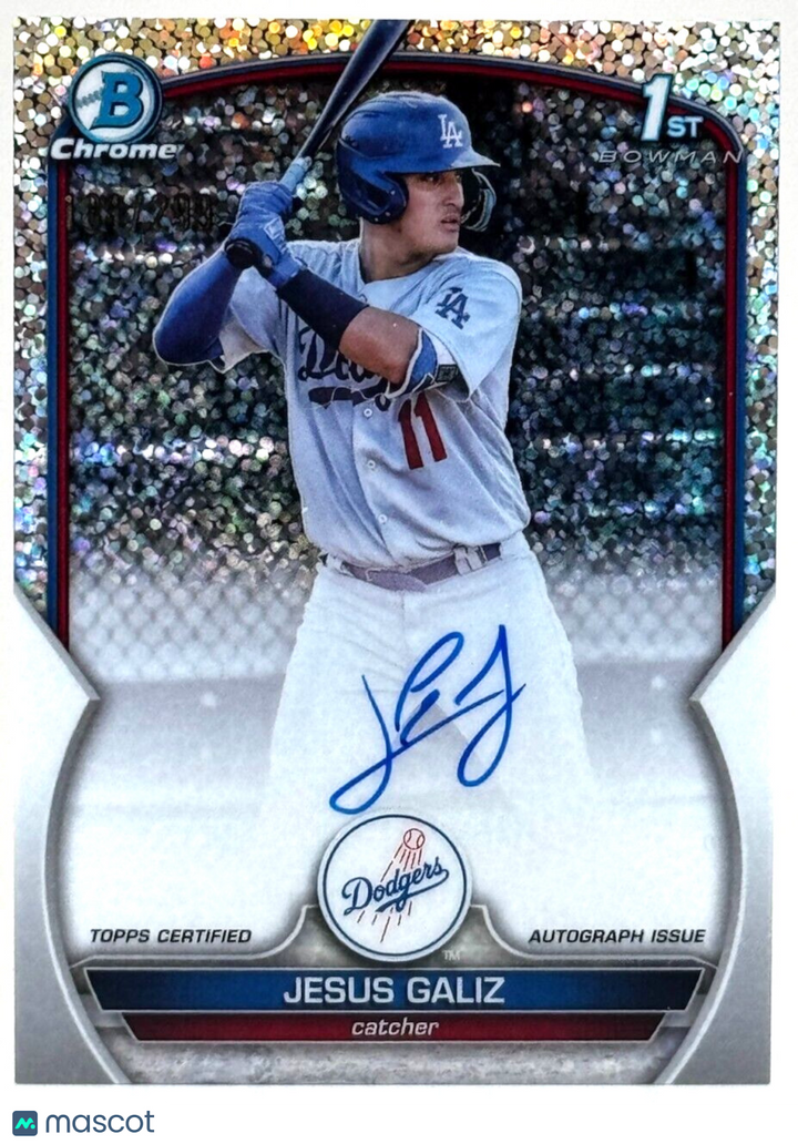 2023 Bowman Chrome Prospect Autograph Speckle Refractor /299 Jesus Galiz (RC)