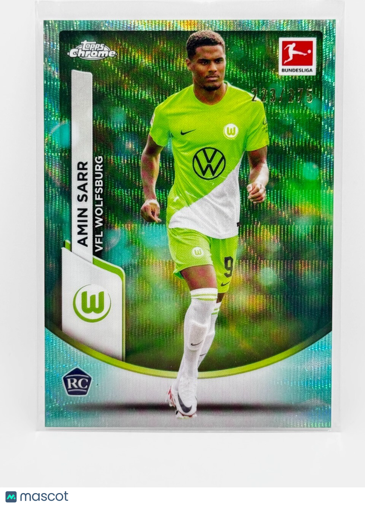 2023-24 Topps Chrome Bundesliga - Aqua Prism Refractor - #98 Amin Sarr (RC)