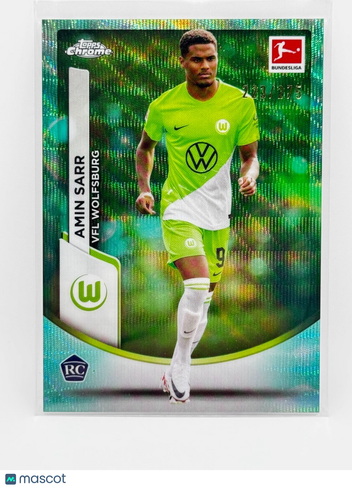 2023-24 Topps Chrome Bundesliga - Aqua Prism Refractor - #98 Amin Sarr (RC)