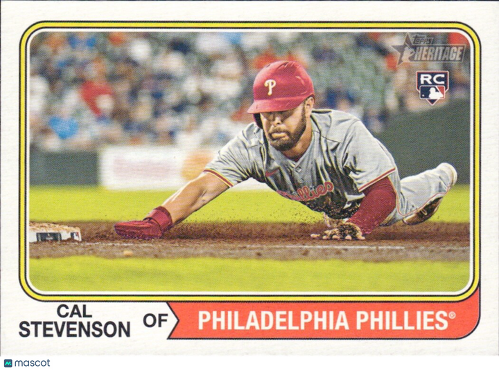 2023 Topps Heritage High Number - #508 Cal Stevenson (RC) ROOKIE