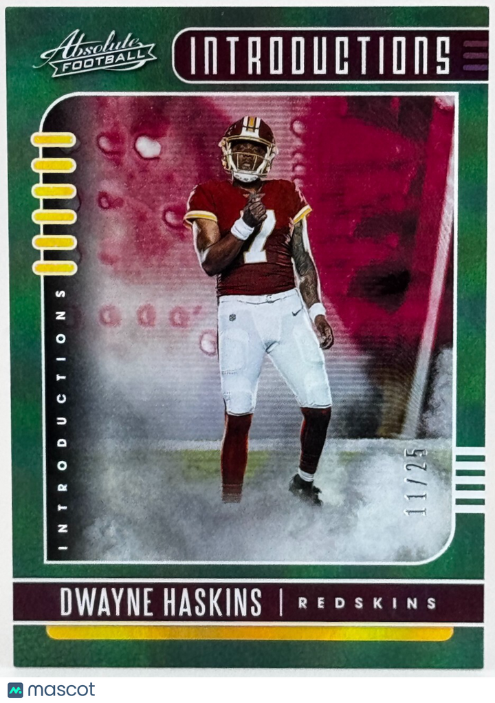 2019 Panini Absolute #9 Introductions Green (11/25) Dwayne Haskins (RC) Rookie