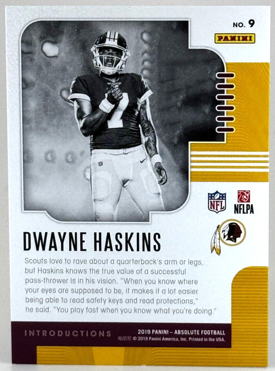 2019 Panini Absolute #9 Introductions Green (11/25) Dwayne Haskins (RC) Rookie