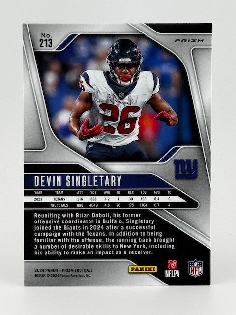 2024 Panini Prizm - Devin Singletary #213 Silver Prizm