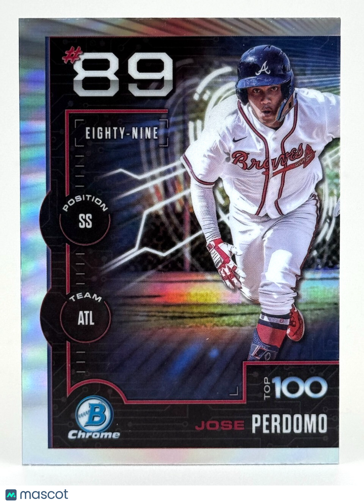 ⚾️ 2025 Bowman #BTP-89 Bowman Top Prospects Refractor - Jose Perdomo - Braves