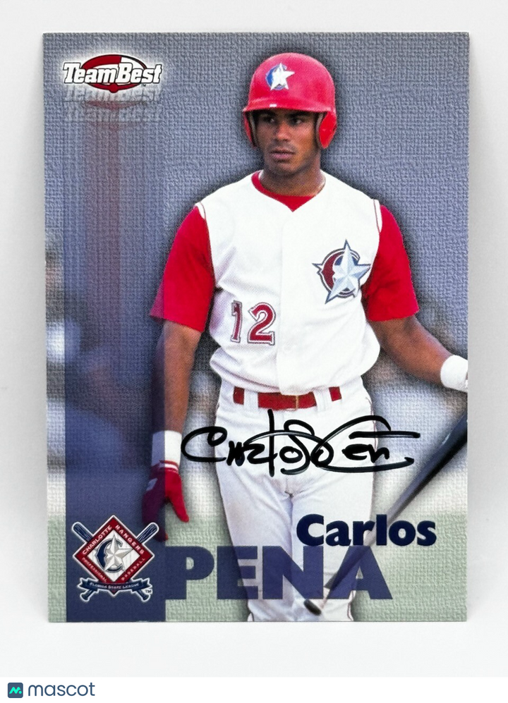 1999 TEAM BEST - AUTOGRAPHS - CARLOS PENA (AU, RC, PRC) - TEXAS RANGERS