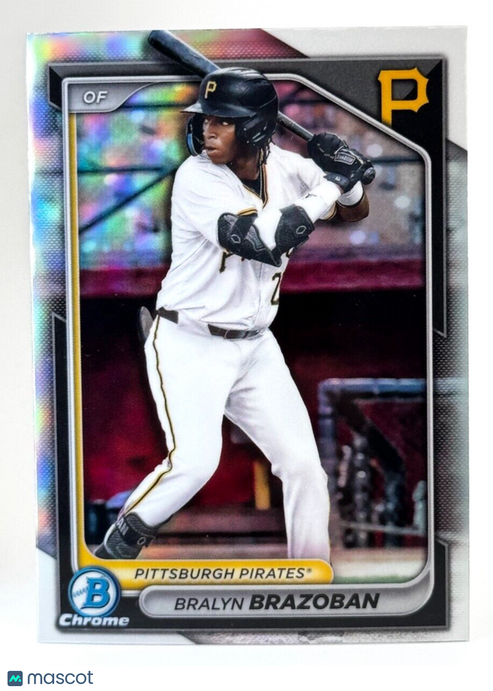 ⚾️ 2024 Bowman Draft Chrome REFRACTOR #BDC-124 - Bralyn Brazoban - Pirates ⚾️