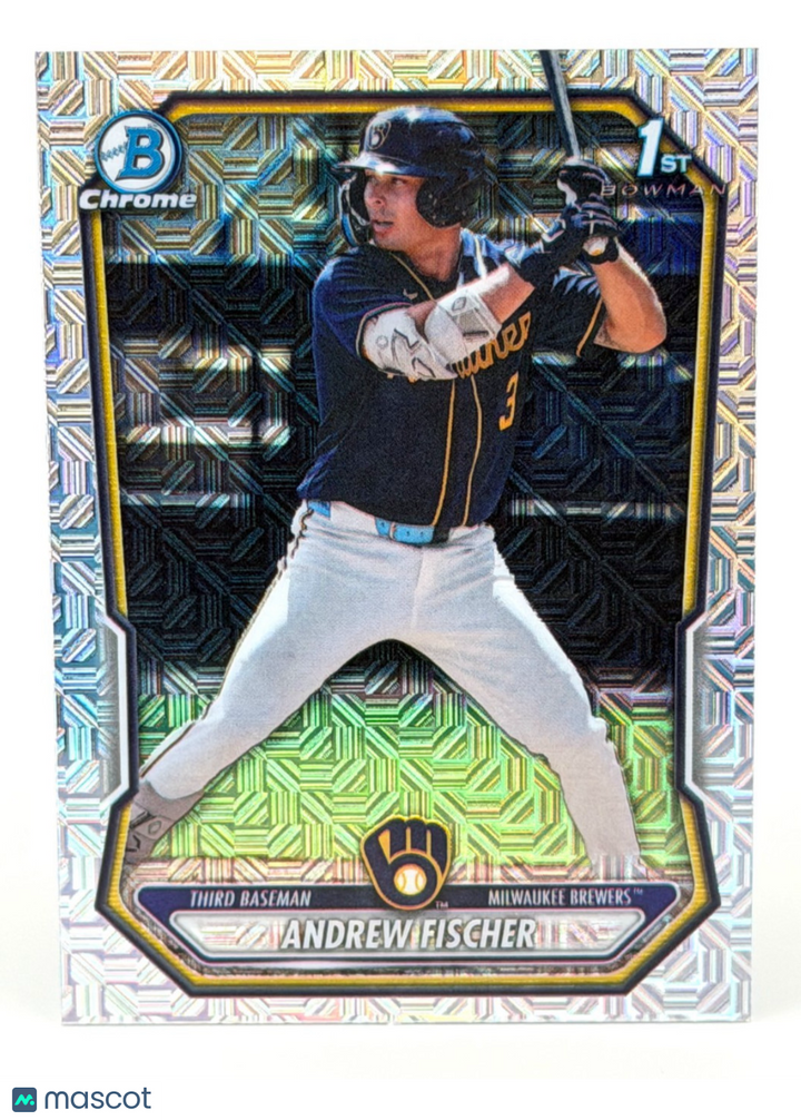2026 Bowman Chrome 1st Andrew Fischer MOJO Refractor BCP-149 Brewers