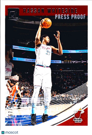 🏀 2018-19 Panini Donruss - #45 Press Proof Silver - Hassan Whiteside - Heat