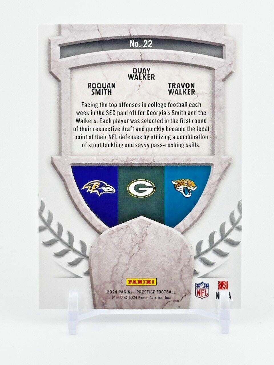 2024 Panini Prestige Alma Maters #22 Smith/Walker/Walker - Georgia Bulldogs