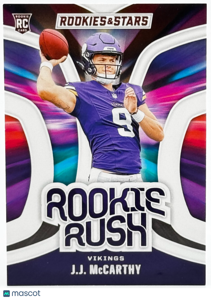 🏈 2024 Panini Rookies & Stars #RR-JMY Rookie Rush - J.J. McCarthy (RC) Vikings