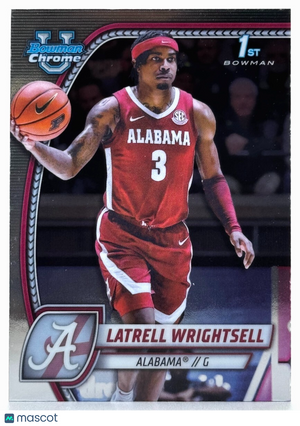 🏀 2024-25 Bowman University Chrome #51 1st Bowman - Latrell Wrightsell