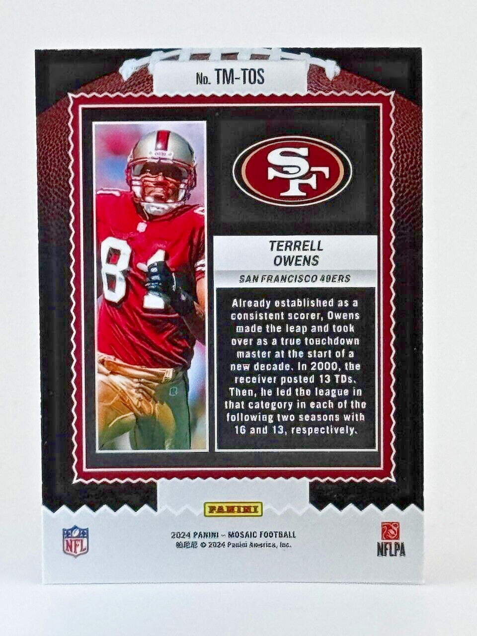 🏈 2024 Panini Mosaic - Touchdown Masters #TM-TOS Terrell Owens (HOF)