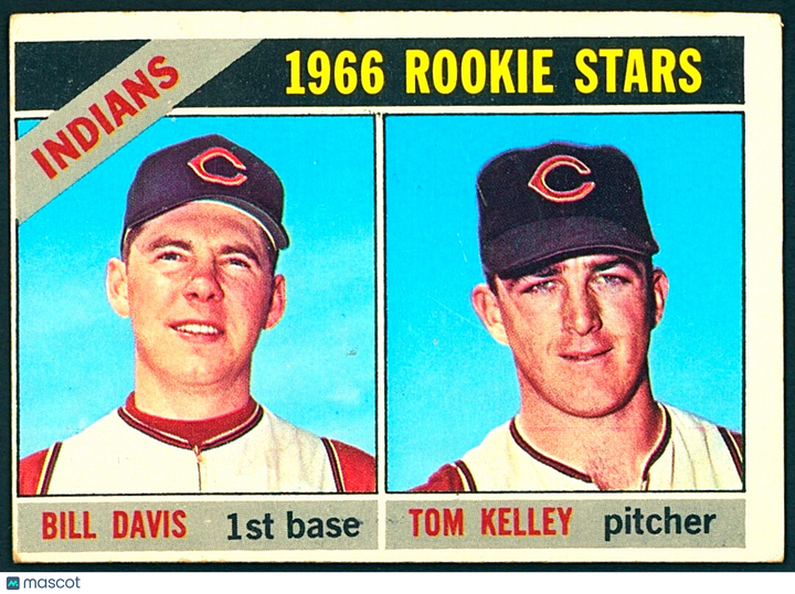 ⚾️ 1966 Topps Rookie Stars #44 Indians - Bill Davis, Tom Kelley