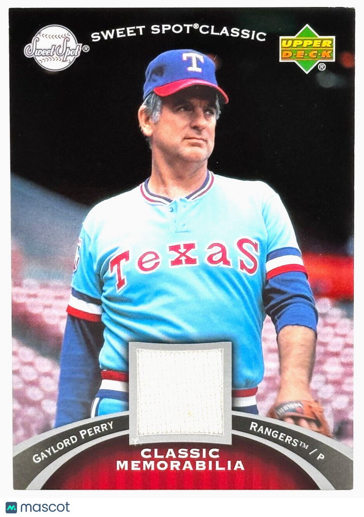 2007 UD Sweet Spot Classic #CM-GP Game-Used Memorabilia - Gaylord Perry (HOF)