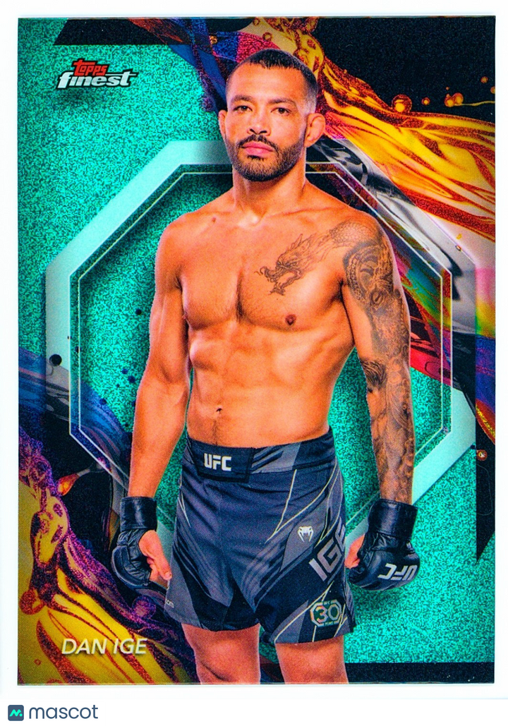 🥊 2024 Topps Finest UFC #135 Uncommon - Aqua Glitter - Dan Ige