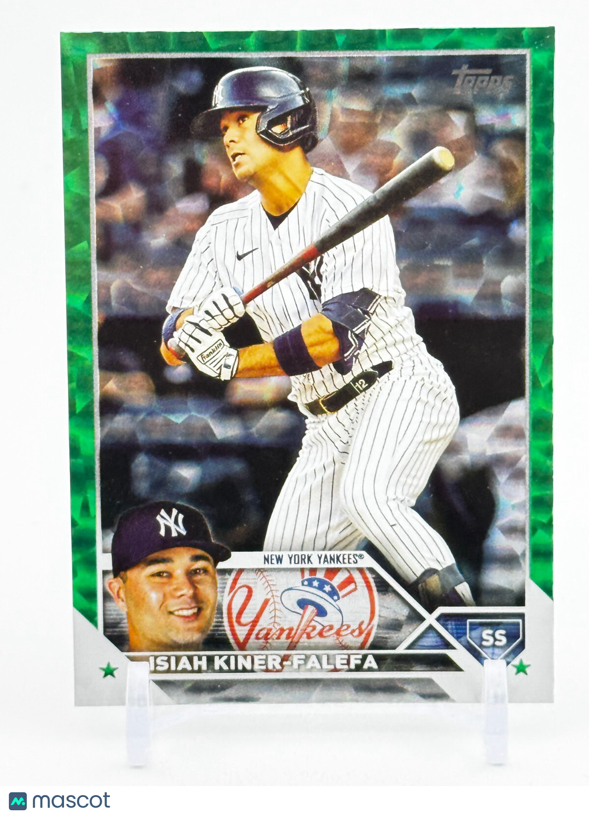 2023 Topps GREEN FOIL BOARD (318/499) Isiah Kiner-Falefa #162 - Yankees