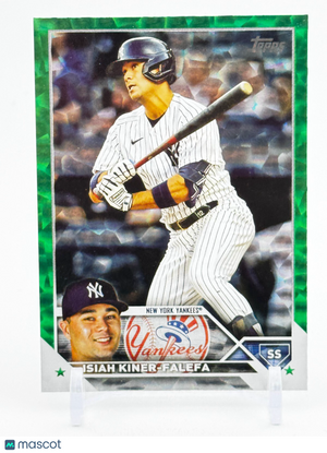 2023 Topps GREEN FOIL BOARD (318/499) Isiah Kiner-Falefa #162 - Yankees