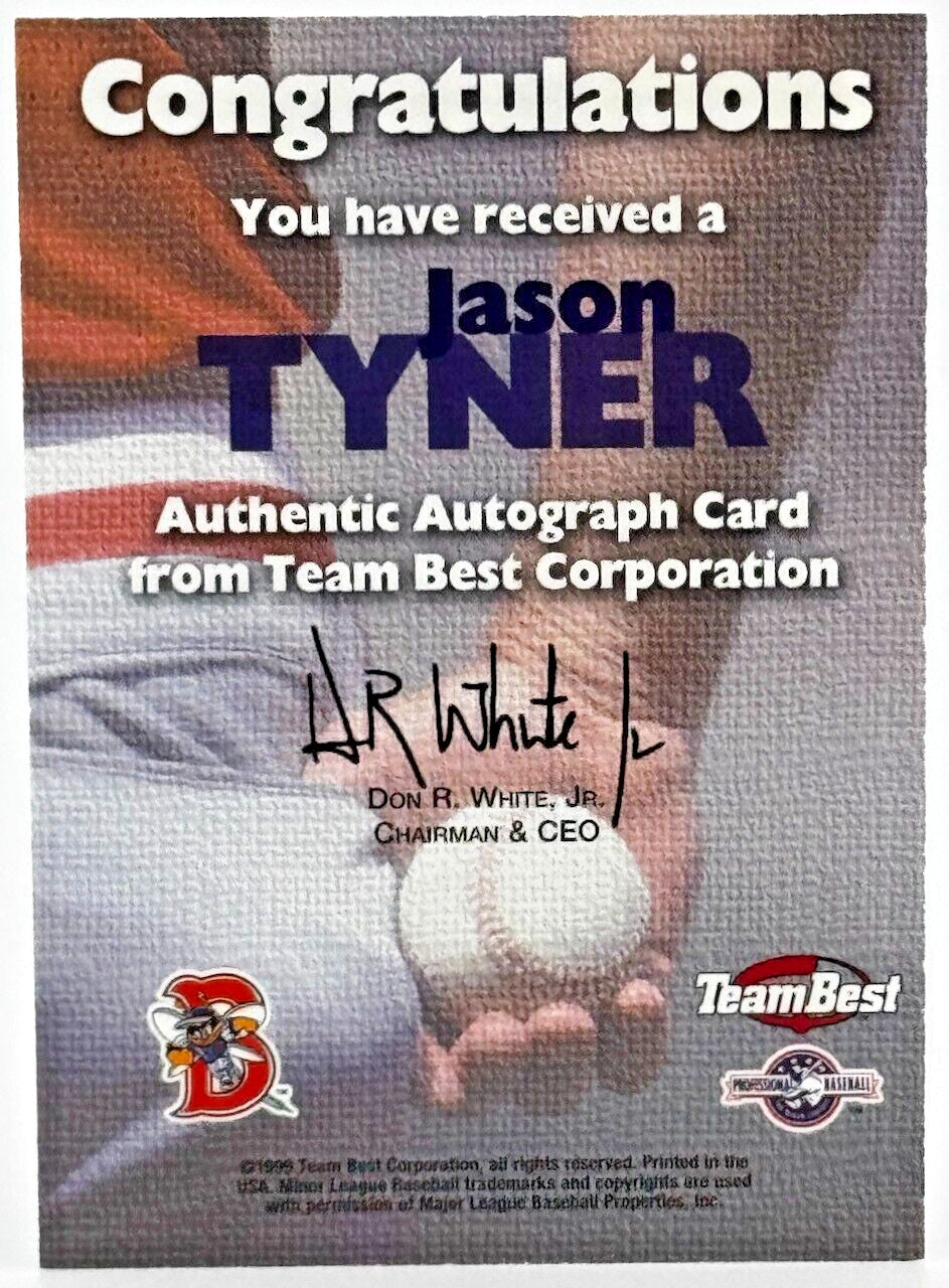 1999 Team Best - Autographs Jason Tyner (AU, RC)