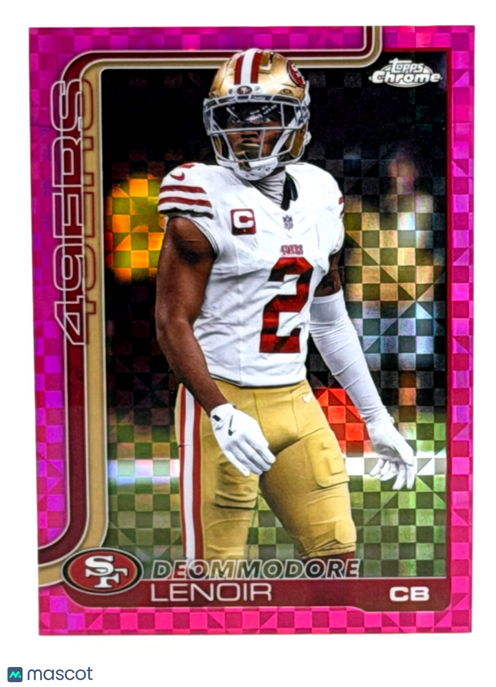 🏈 2025 Topps Chrome Football #269 Deommodore Lenoir Hot Pink X-Fractor