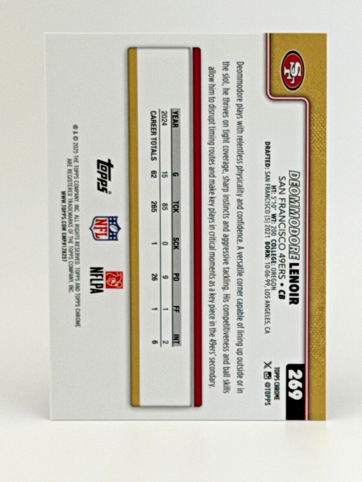 🏈 2025 Topps Chrome Football #269 Deommodore Lenoir Hot Pink X-Fractor