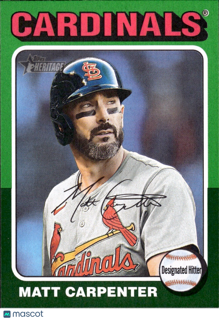 ⚾️ 2024 Topps Heritage HN #589 Green Border SP - Matt Carpenter - Cardinals