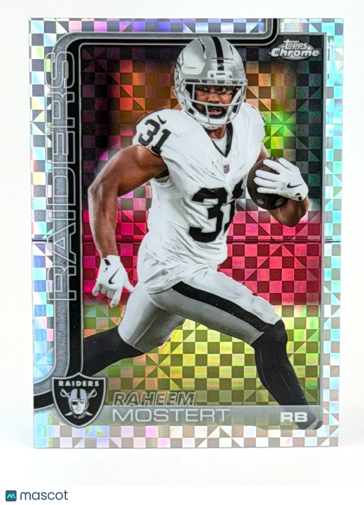 🏈 2025 Topps Chrome Football #182 Raheem Mostert - Raiders - X-FRACTOR