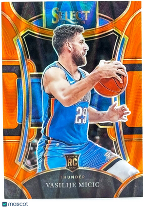 🏀 2023-24 Panini Select Mezzanine Tectonic Orange Prizm #92 Vasilije Micic (RC)