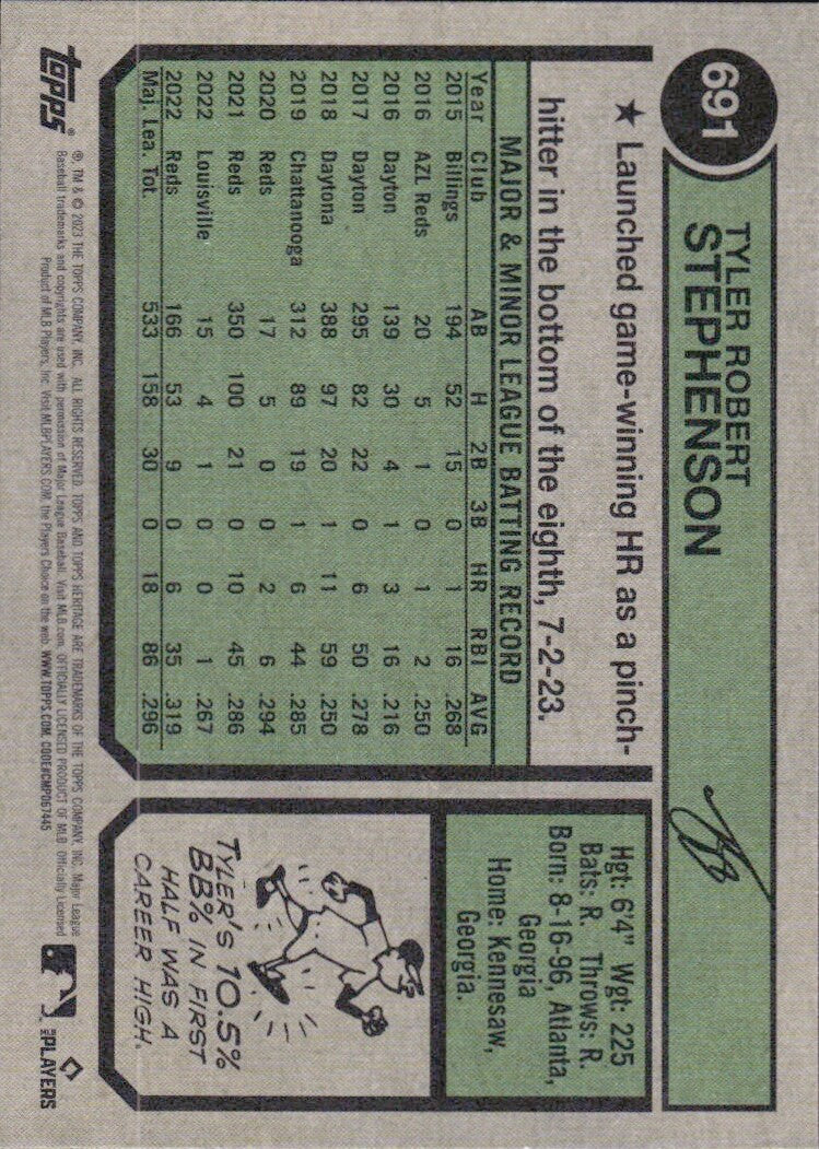 2023 Topps Heritage High Number - #691 Tyler Stephenson