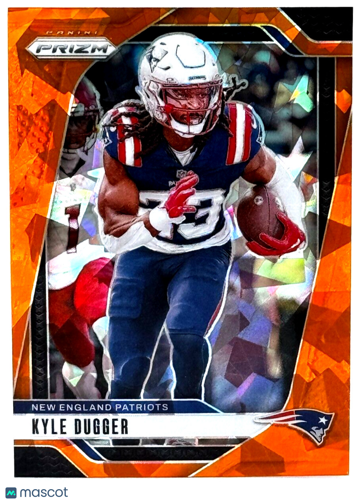 🏈 2024 Panini Prizm #197 Orange Ice Prizm - Kyle Dugger - Patriots