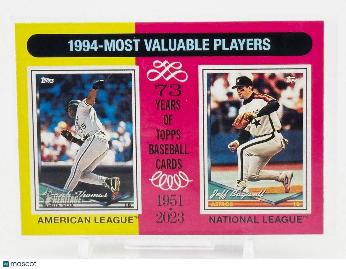 2024 Topps Heritage - MVP #198 Frank Thomas, Jeff Bagwell
