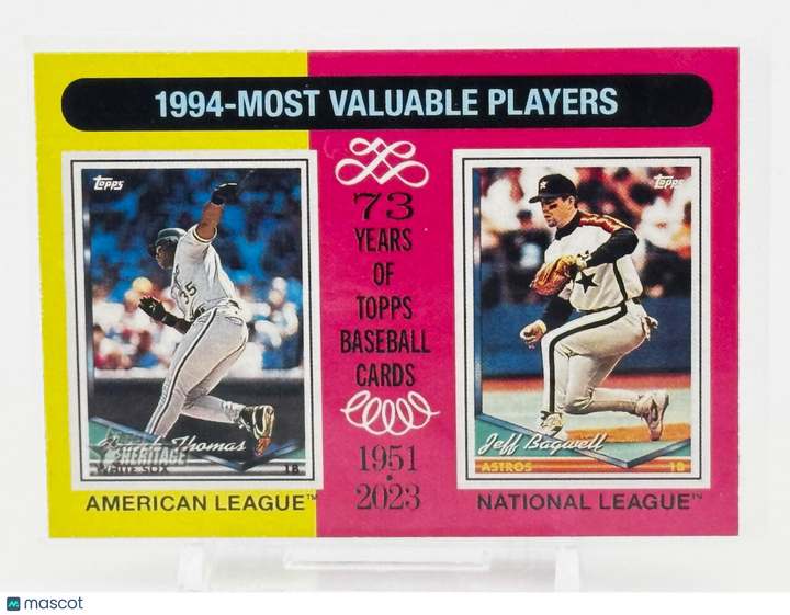 2024 Topps Heritage - MVP #198 Frank Thomas, Jeff Bagwell