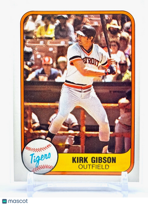 1981 Fleer - #481 Kirk Gibson (RC) - Rookie - Detroit Tigers - SHARP CORNERS