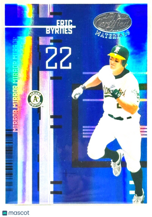 2005 Leaf Certified Materials - Mirror Blue #62 Eric Byrnes /50