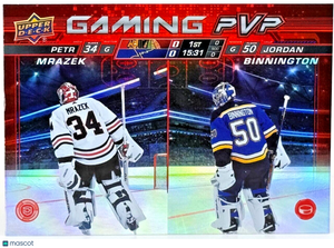 🏒2024-25 Upper Deck Series - Gaming PVP #GPVP-17 Jordan Binnington, Petr Mrazek