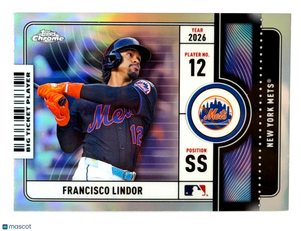 2026 Topps Chrome #BTP-10 Francisco Lindor - Big Ticket Players Refractor