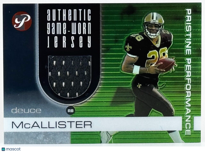 2003 Topps Pristine #PP-D Game-Worn Jersey - Deuce Mcallister - Saints