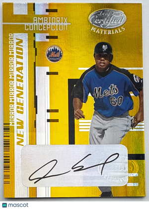 2005 Leaf Certified Materials Mirror GOLD AUTO 16/25 Ambiorix Concepcion (RC)