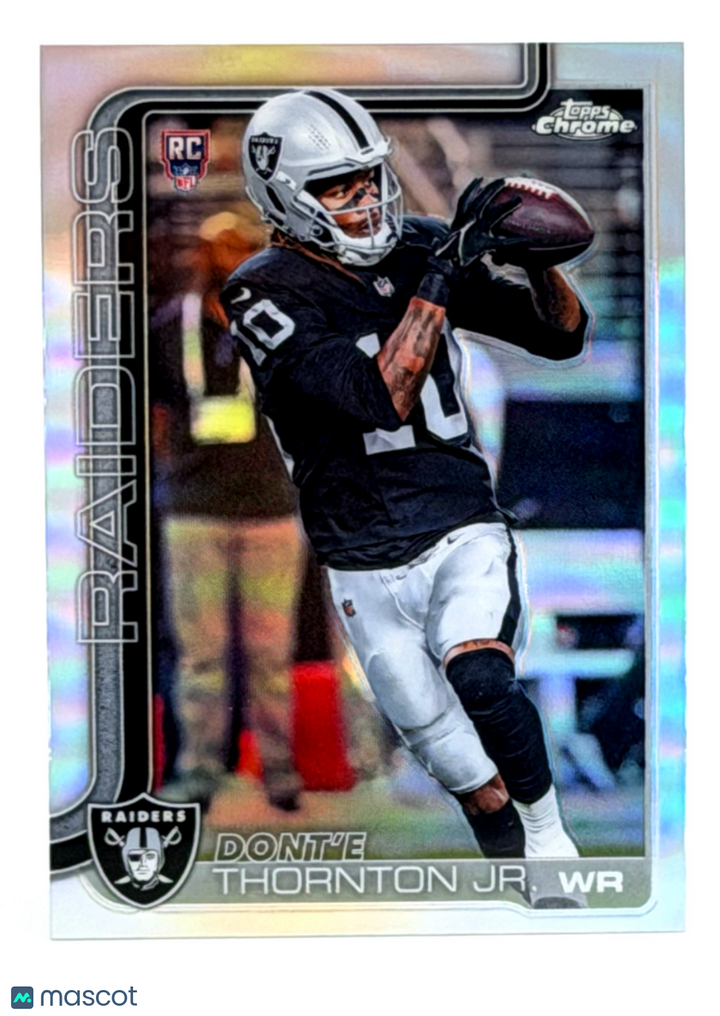 🏈 2025 Topps Chrome Football #385 Donte Thornton Jr Raiders - REFRACTOR