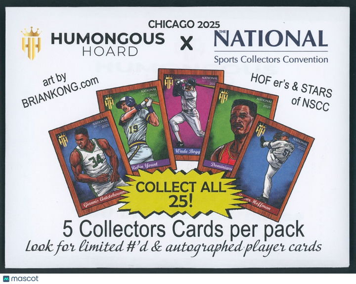 2025 The National NSCC VIP Exclusive - Humongous Hoard 5 Collector Card Pack